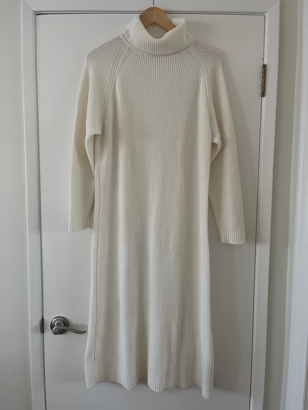 Buffalo David Bitton Cream Turtleneck Knit Dress